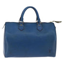 LOUIS VUITTON Epi Speedy 30 Hand Bag Toledo Blue M43005 LV Auth 143100-13