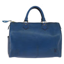 LOUIS VUITTON Epi Speedy 30 Hand Bag Toledo Blue M43005 LV Auth 143100-2