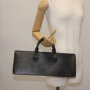 LOUIS VUITTON Epi Sac Triangle Hand Bag Black M52092 LV Auth 143103-21