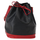 LOUIS VUITTON Epi Noe Shoulder Bag Bicolor Black Red M44017 LV Auth 143106-1