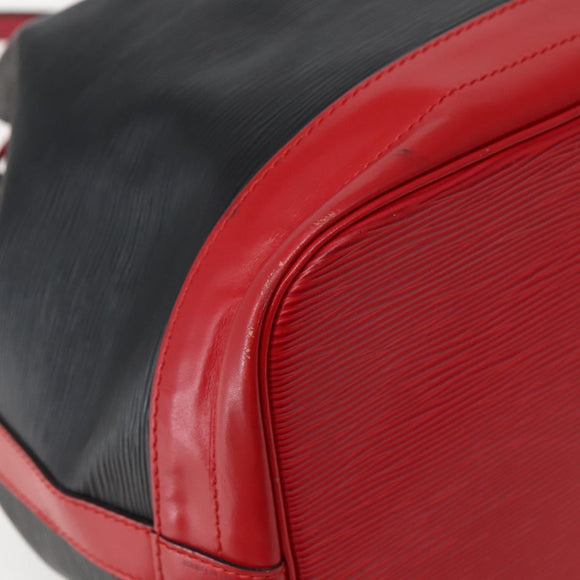 LOUIS VUITTON Epi Noe Shoulder Bag Bicolor Black Red M44017 LV Auth 143106