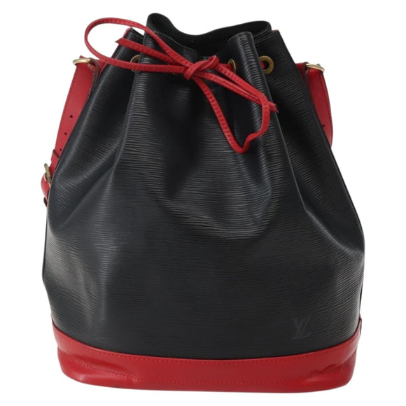 LOUIS VUITTON Epi Noe Shoulder Bag Bicolor Black Red M44017 LV Auth 143106