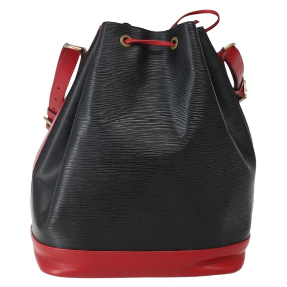 LOUIS VUITTON Epi Noe Shoulder Bag Bicolor Black Red M44017 LV Auth 143106