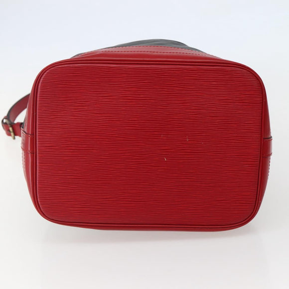 LOUIS VUITTON Epi Noe Shoulder Bag Bicolor Black Red M44017 LV Auth 143106
