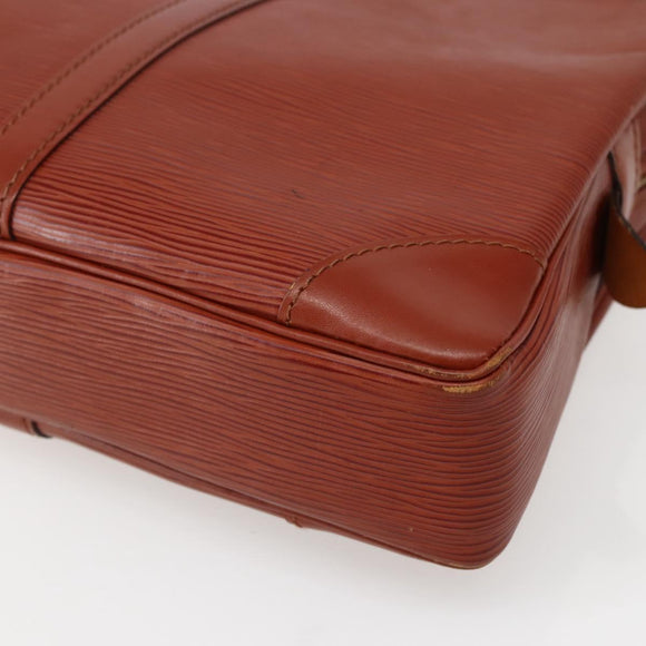 LOUIS VUITTON Epi Porte Documents Voyage Business Bag Brown M54478 Auth 143107