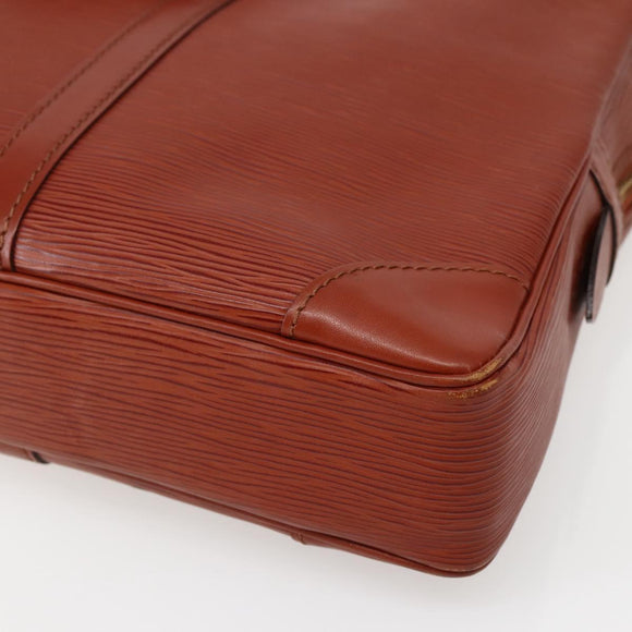 LOUIS VUITTON Epi Porte Documents Voyage Business Bag Brown M54478 Auth 143107