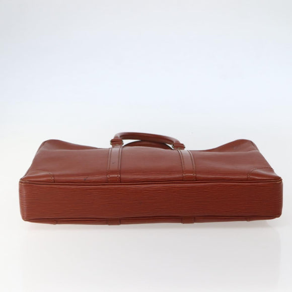 LOUIS VUITTON Epi Porte Documents Voyage Business Bag Brown M54478 Auth 143107