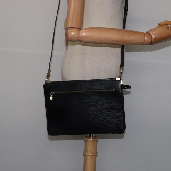 LOUIS VUITTON Epi Angian Shoulder Bag 2way Black M52112 LV Auth 143108