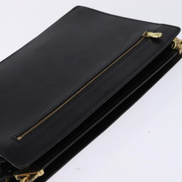 LOUIS VUITTON Epi Angian Shoulder Bag 2way Black M52112 LV Auth 143108