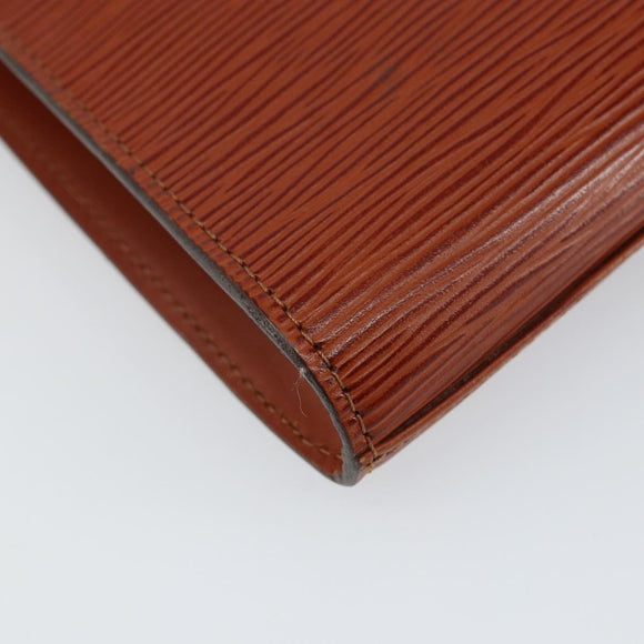 LOUIS VUITTON Epi Art Deco Clutch Bag Brown M52633 LV Auth 143109