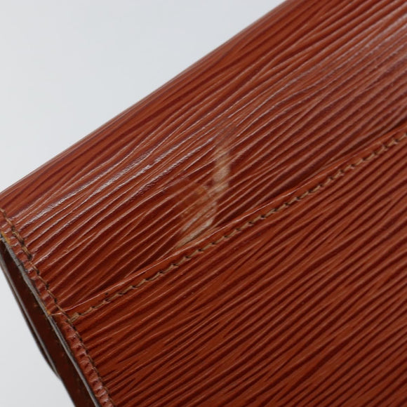 LOUIS VUITTON Epi Art Deco Clutch Bag Brown M52633 LV Auth 143109