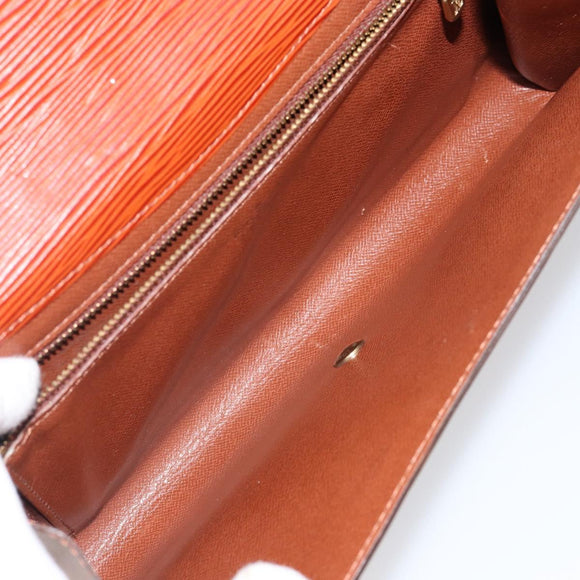 LOUIS VUITTON Epi Art Deco Clutch Bag Brown M52633 LV Auth 143109