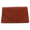 LOUIS VUITTON Epi Art Deco Clutch Bag Brown M52633 LV Auth 143109-13