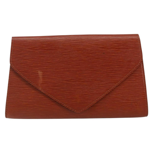 LOUIS VUITTON Epi Art Deco Clutch Bag Brown M52633 LV Auth 143109