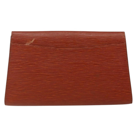 LOUIS VUITTON Epi Art Deco Clutch Bag Brown M52633 LV Auth 143109