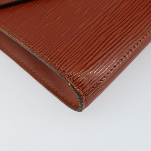 LOUIS VUITTON Epi Art Deco Clutch Bag Brown M52633 LV Auth 143109