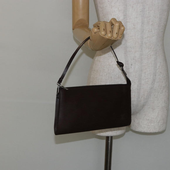 LOUIS VUITTON Epi Pochette Accessoires Pouch Mokka M5294D LV Auth 143110A