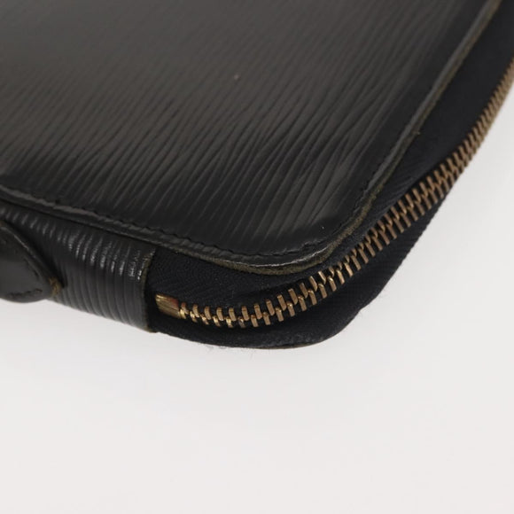 LOUIS VUITTON Epi Poche Escapade Travel Case Black LV Auth 143112