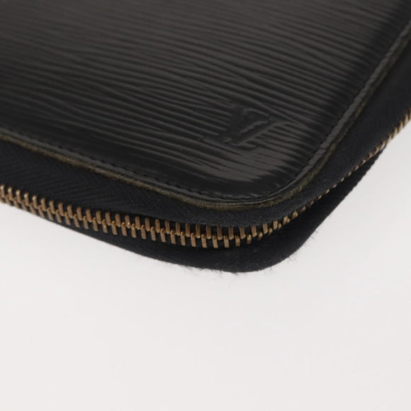 LOUIS VUITTON Epi Poche Escapade Travel Case Black LV Auth 143112