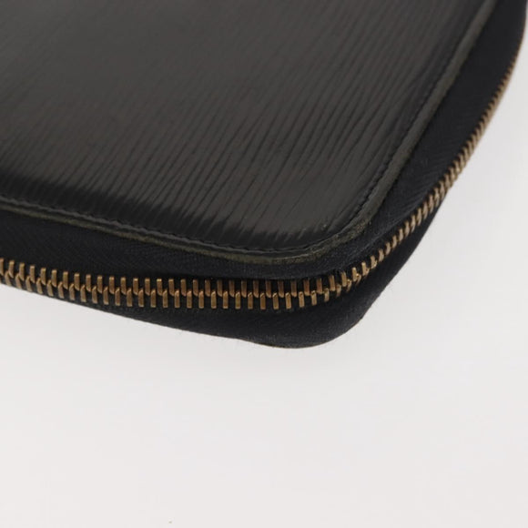 LOUIS VUITTON Epi Poche Escapade Travel Case Black LV Auth 143112