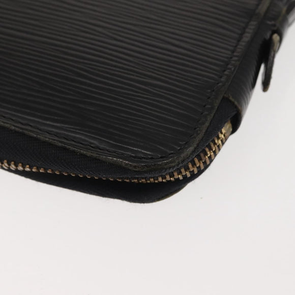 LOUIS VUITTON Epi Poche Escapade Travel Case Black LV Auth 143112