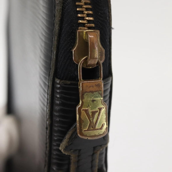 LOUIS VUITTON Epi Poche Escapade Travel Case Black LV Auth 143112