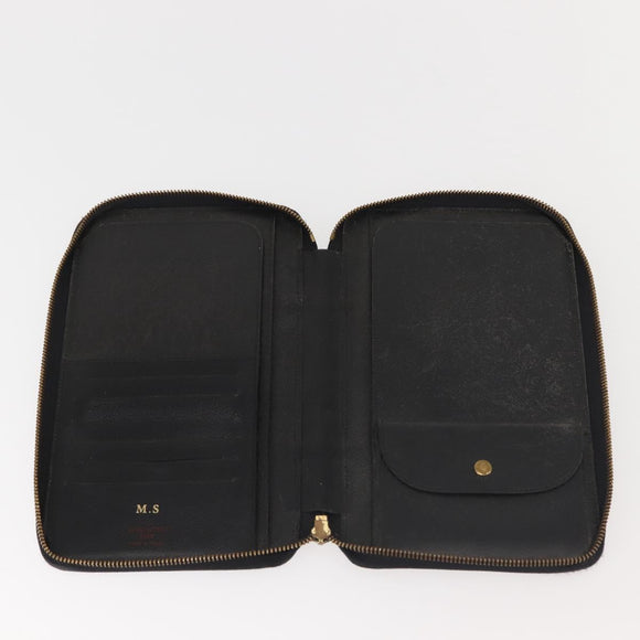 LOUIS VUITTON Epi Poche Escapade Travel Case Black LV Auth 143112