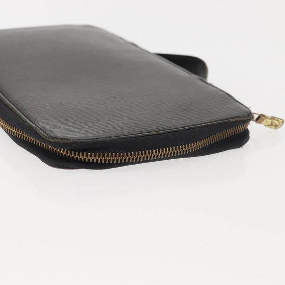 LOUIS VUITTON Epi Poche Escapade Travel Case Black LV Auth 143112