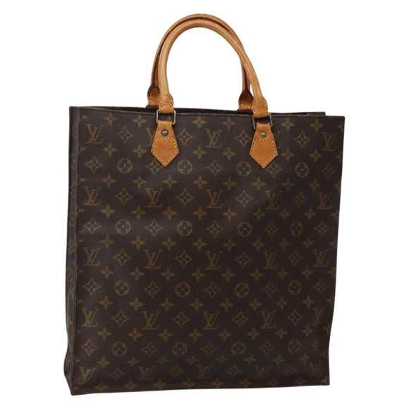 LOUIS VUITTON Monogram Sac Plat Hand Bag M51140 LV Auth 143117