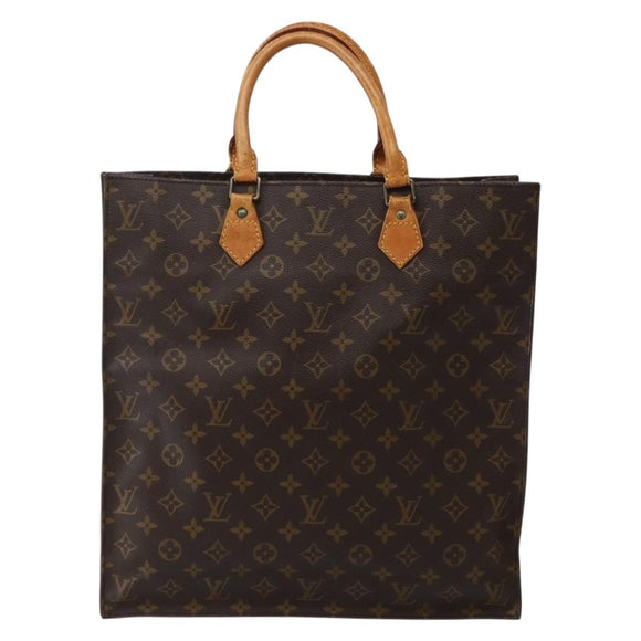 LOUIS VUITTON Monogram Sac Plat Hand Bag M51140 LV Auth 143117