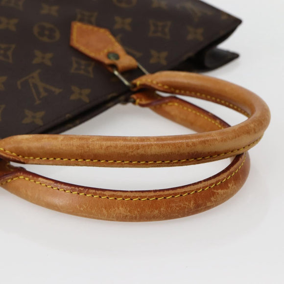 LOUIS VUITTON Monogram Sac Plat Hand Bag M51140 LV Auth 143117