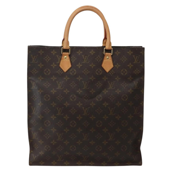 LOUIS VUITTON Monogram Sac Plat Hand Bag M51140 LV Auth 143118