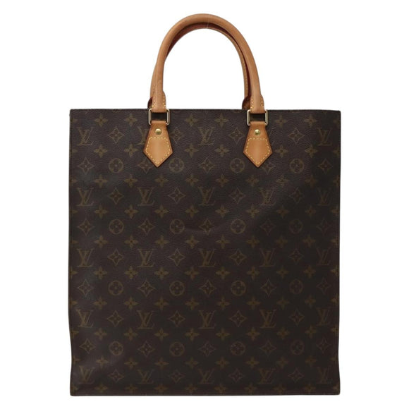 LOUIS VUITTON Monogram Sac Plat Hand Bag M51140 LV Auth 143118