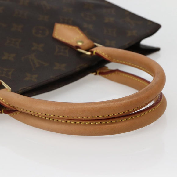LOUIS VUITTON Monogram Sac Plat Hand Bag M51140 LV Auth 143118