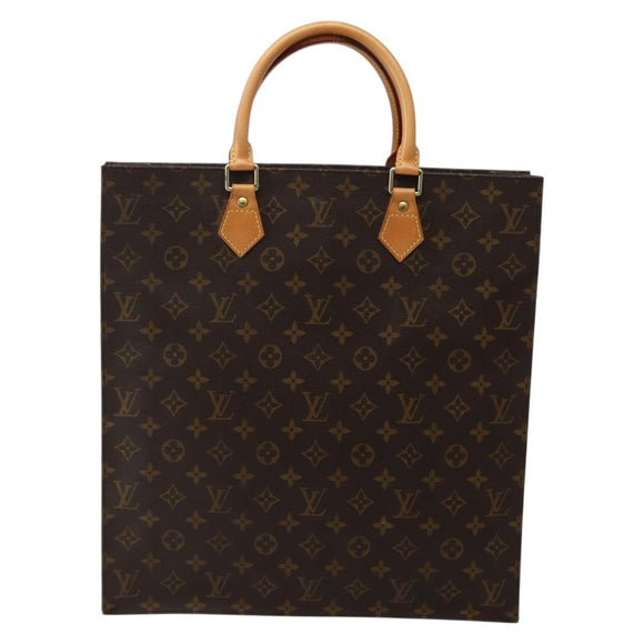 LOUIS VUITTON Monogram Sac Plat Hand Bag M51140 LV Auth 143119