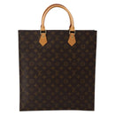 LOUIS VUITTON Monogram Sac Plat Hand Bag M51140 LV Auth 143119-3