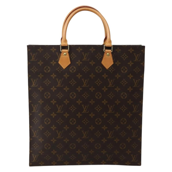 LOUIS VUITTON Monogram Sac Plat Hand Bag M51140 LV Auth 143119