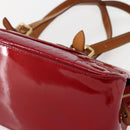 LOUIS VUITTON Vernis Rosewood Avenue Hand Bag Pomme D'amour M93507 Auth 143122-8