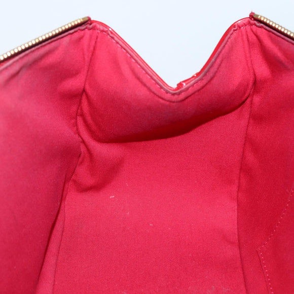 LOUIS VUITTON Vernis Rosewood Avenue Hand Bag Pomme D'amour M93507 Auth 143122