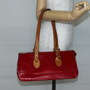 LOUIS VUITTON Vernis Rosewood Avenue Hand Bag Pomme D'amour M93507 Auth 143122-22