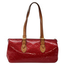 LOUIS VUITTON Vernis Rosewood Avenue Hand Bag Pomme D'amour M93507 Auth 143122-2