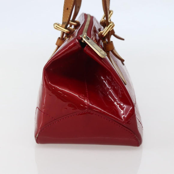 LOUIS VUITTON Vernis Rosewood Avenue Hand Bag Pomme D'amour M93507 Auth 143122