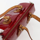 LOUIS VUITTON Vernis Rosewood Avenue Hand Bag Pomme D'amour M93507 Auth 143122-6