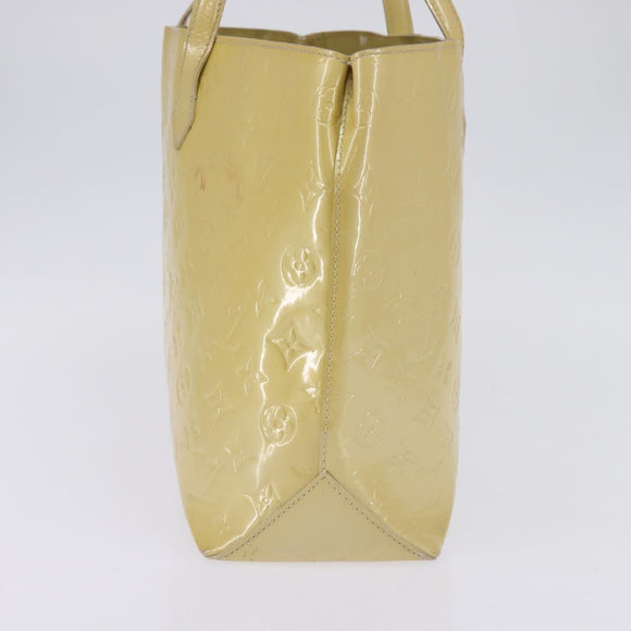 LOUIS VUITTON Monogram Vernis Wilshire MM Hand Bag Broncorail M91441 Auth 143123