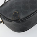 GUCCI GG Supreme Web Sherry Line Bag PVC Black Gold 156 02 066 Auth 143126-11