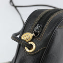 GUCCI GG Supreme Web Sherry Line Bag PVC Black Gold 156 02 066 Auth 143126-15