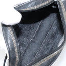 GUCCI GG Supreme Web Sherry Line Bag PVC Black Gold 156 02 066 Auth 143126-17