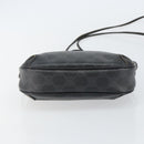 GUCCI GG Supreme Web Sherry Line Bag PVC Black Gold 156 02 066 Auth 143126-9