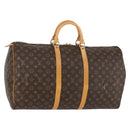 LOUIS VUITTON Monogram Keepall 55 Boston Bag M41424 LV Auth 143130V-1