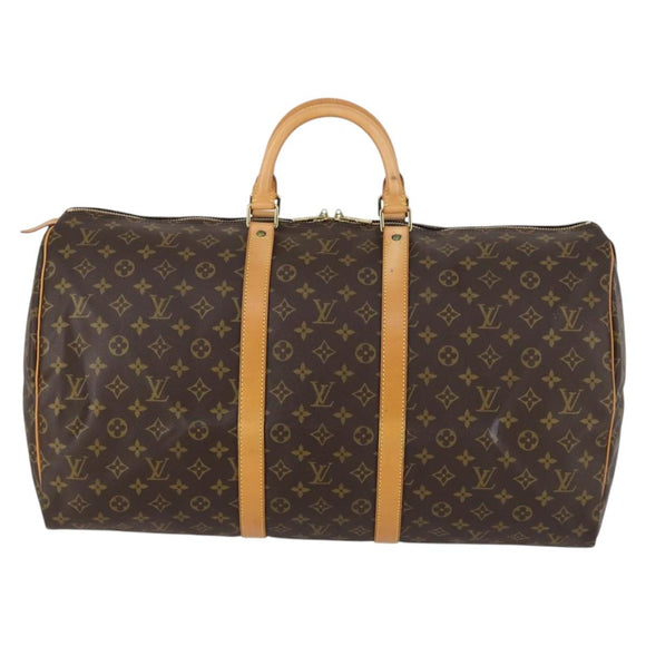 LOUIS VUITTON Monogram Keepall 55 Boston Bag M41424 LV Auth 143130V
